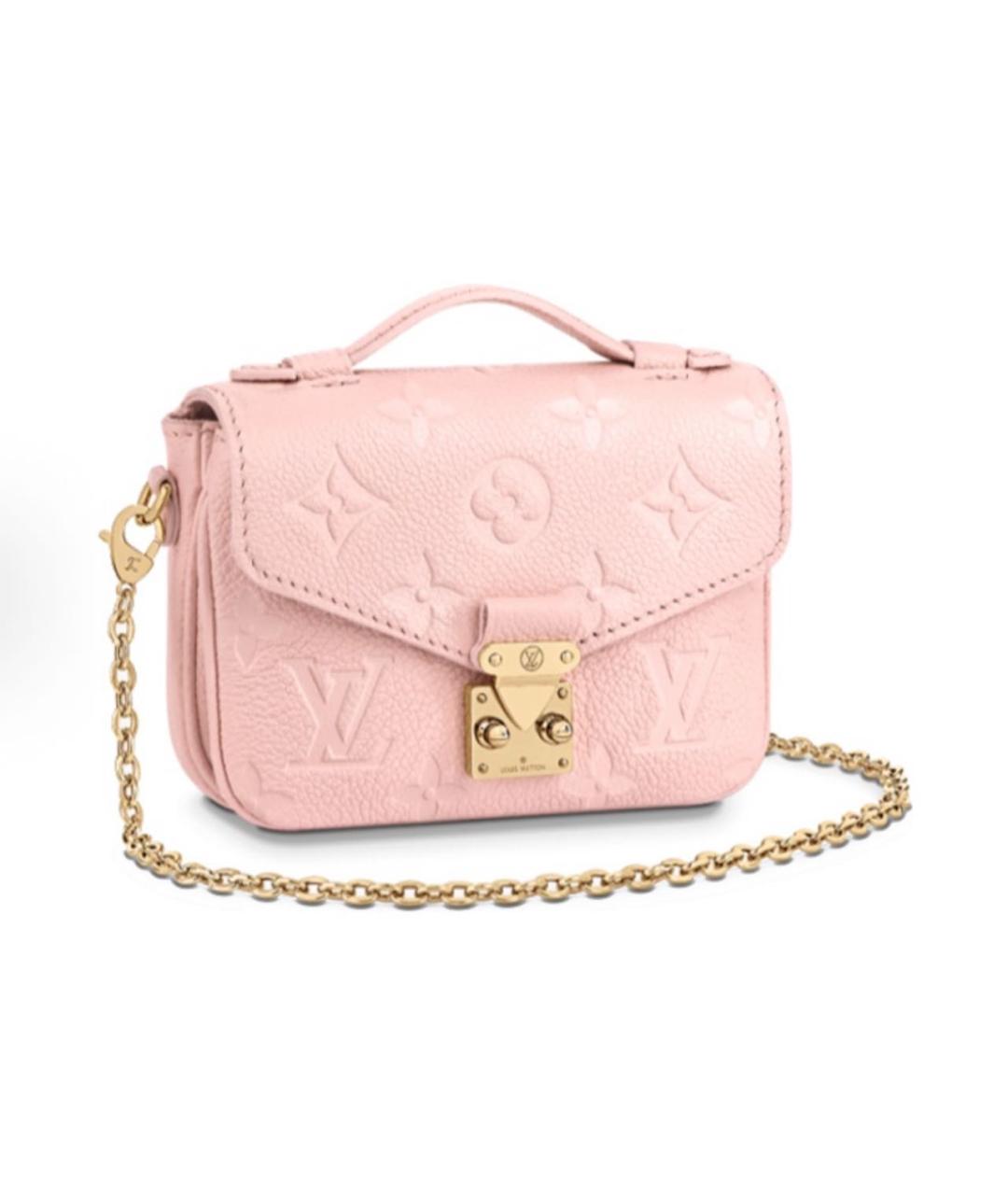 LOUIS VUITTON Розовая кожаная сумка через плечо, фото 6