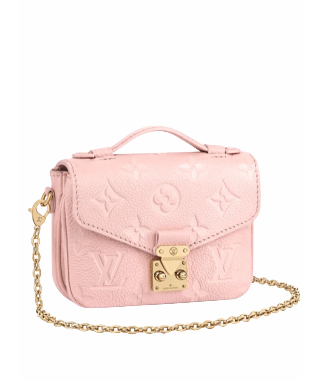 LOUIS VUITTON Розовая кожаная сумка через плечо, фото 1