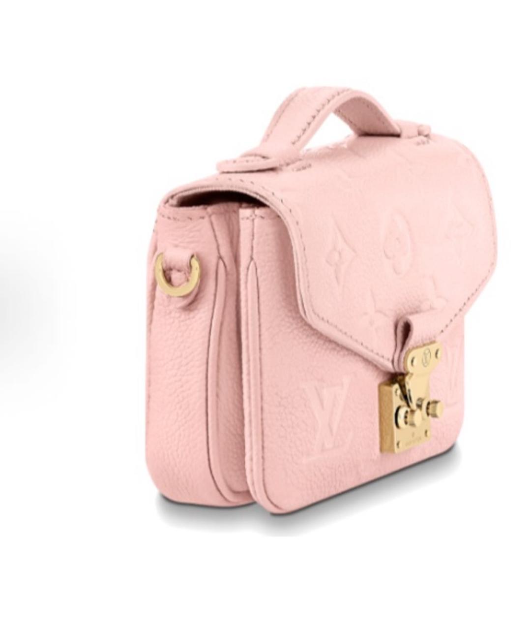 LOUIS VUITTON Розовая кожаная сумка через плечо, фото 2