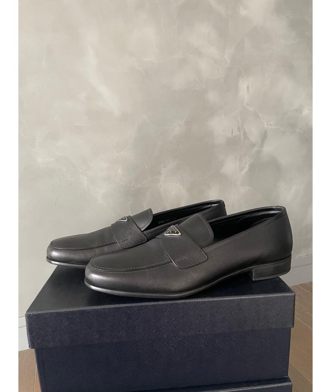 PRADA Черные кожаные лоферы, фото 6