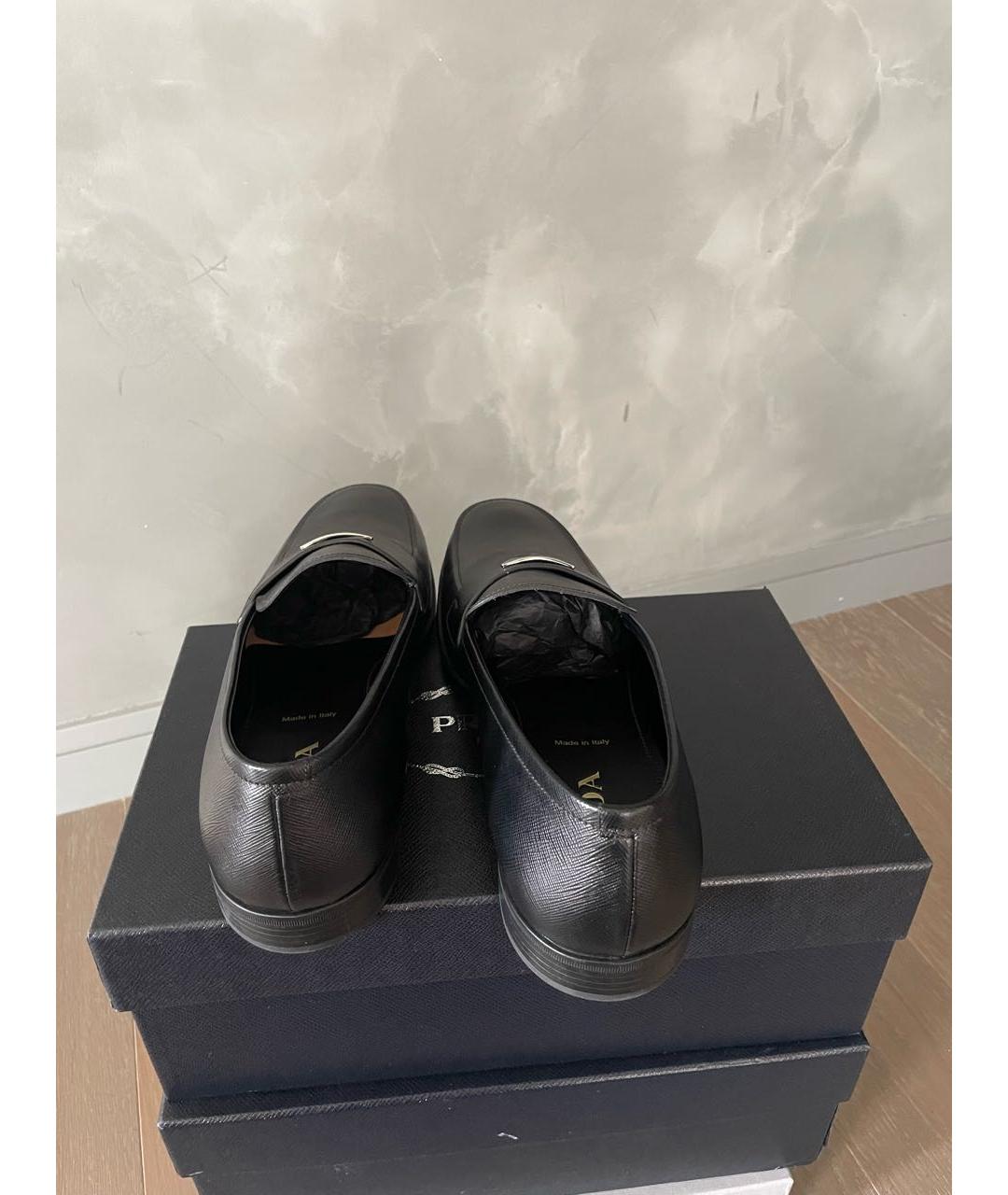 PRADA Черные кожаные лоферы, фото 4