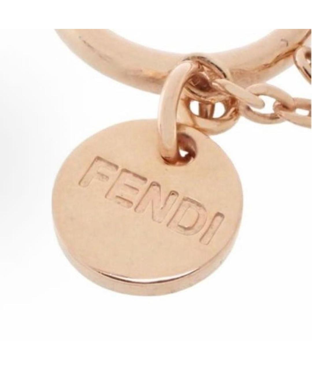 FENDI Золотая латунная подвеска, фото 3