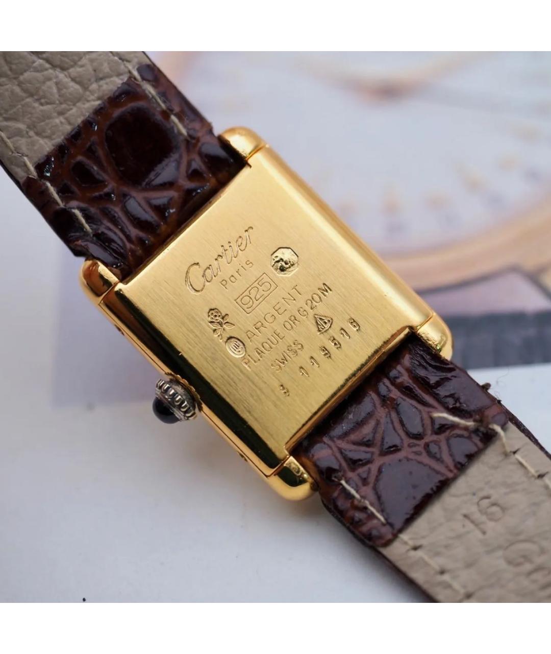 CARTIER Золотые серебряные часы, фото 2