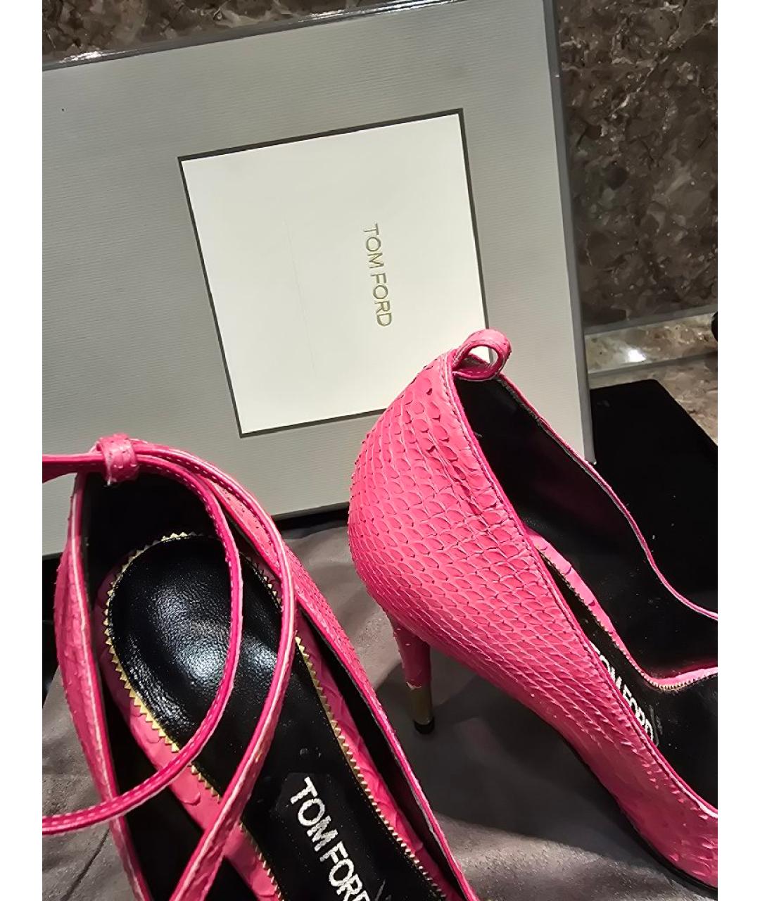 TOM FORD Розовые туфли из экзотической кожи, фото 7