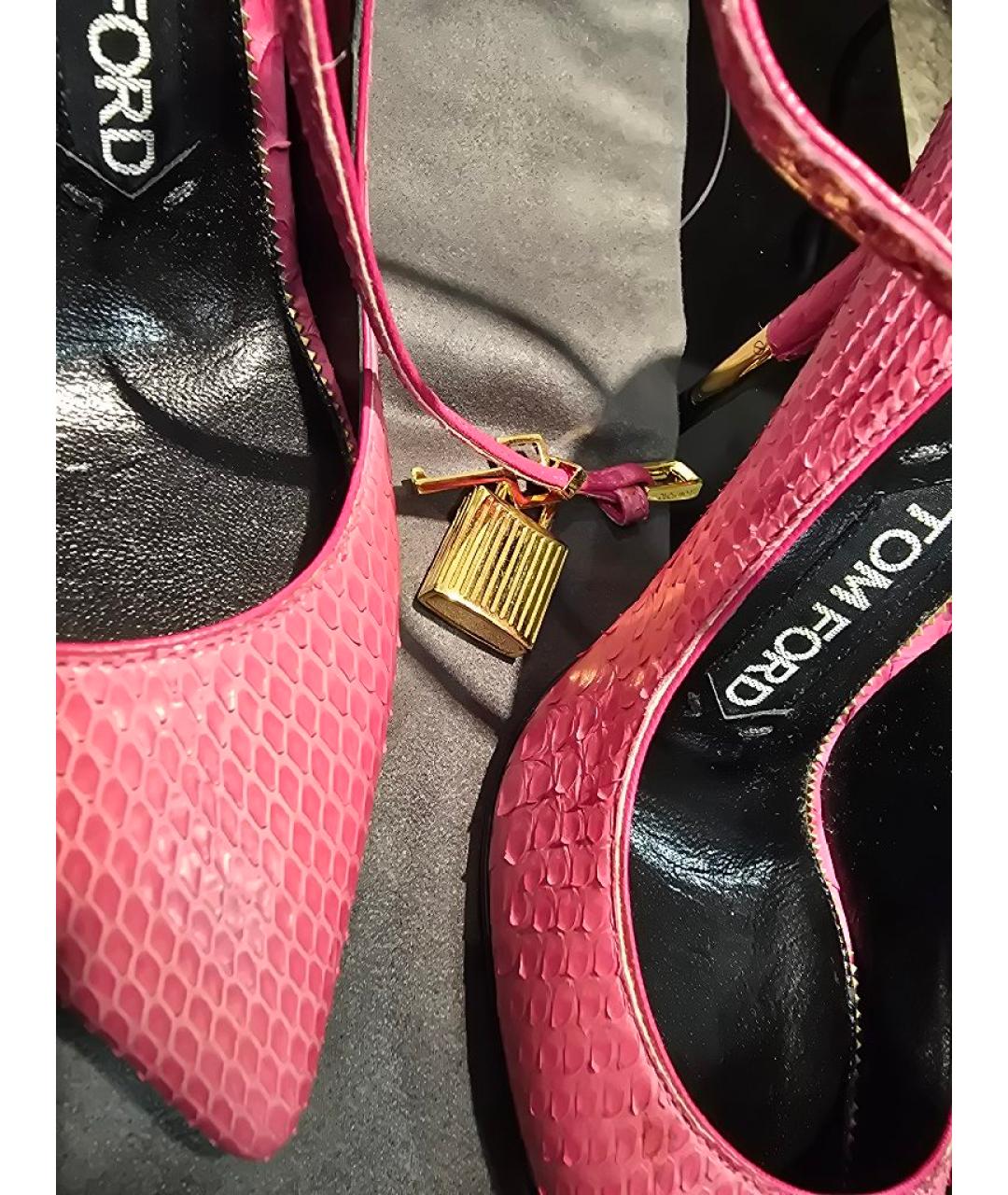 TOM FORD Розовые туфли из экзотической кожи, фото 6
