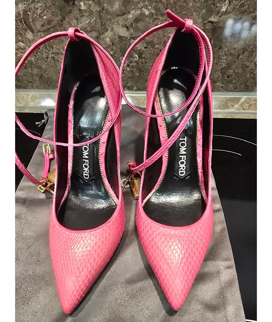 TOM FORD Розовые туфли из экзотической кожи, фото 2