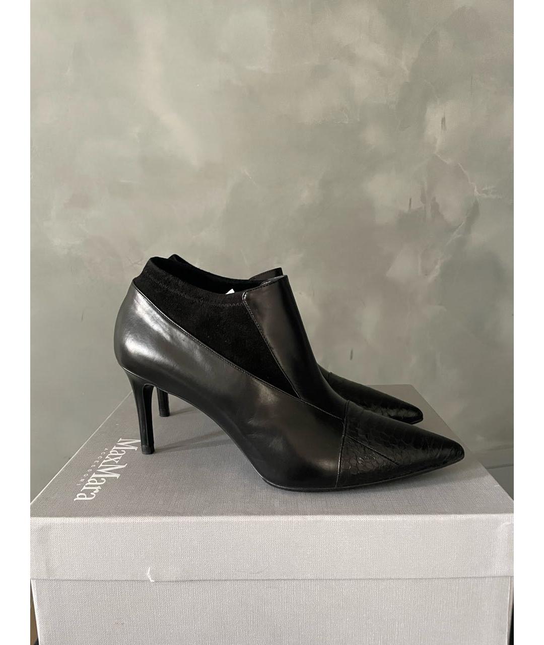 'S MAX MARA Черные кожаные туфли, фото 5