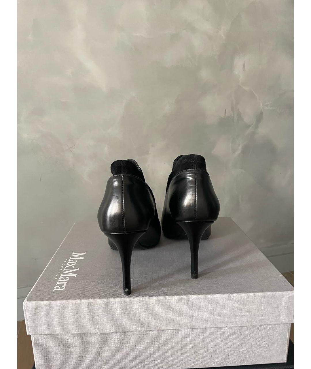 'S MAX MARA Черные кожаные туфли, фото 4