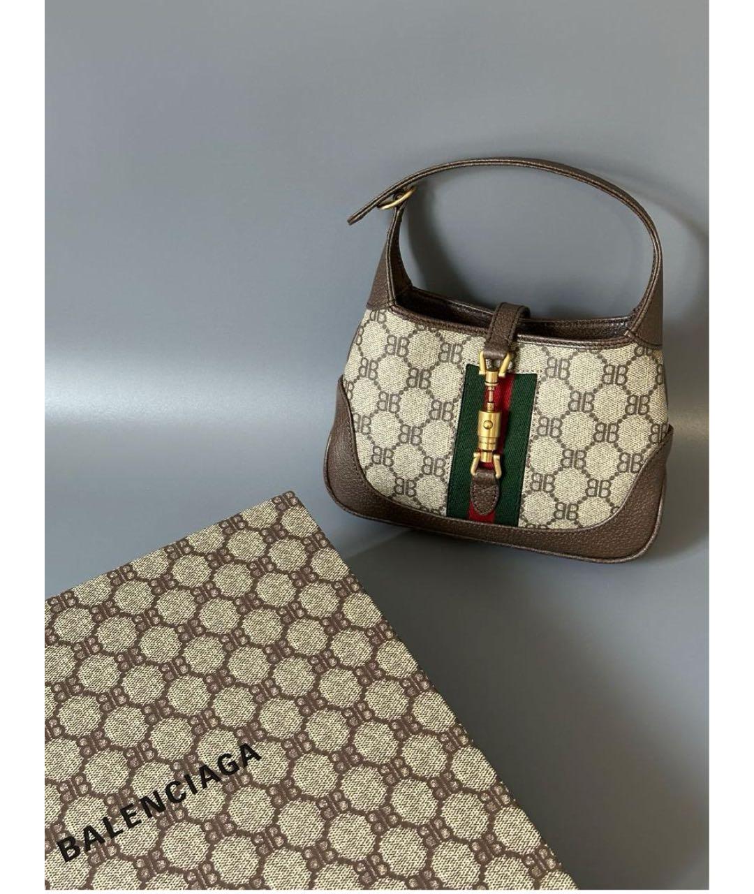 BALENCIAGA Коричневая кожаная сумка с короткими ручками, фото 6