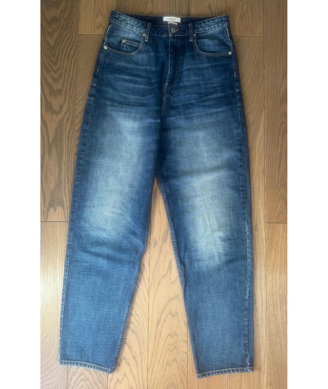 ISABEL MARANT ETOILE Темно-синие хлопковые прямые джинсы, фото 6