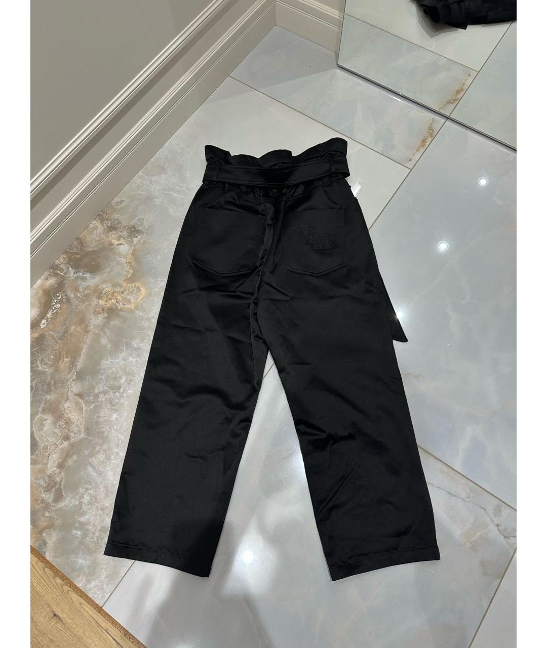 MAX MARA Черные прямые брюки, фото 3