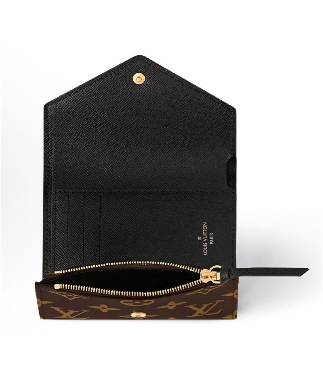 LOUIS VUITTON Коричневый кошелек, фото 4