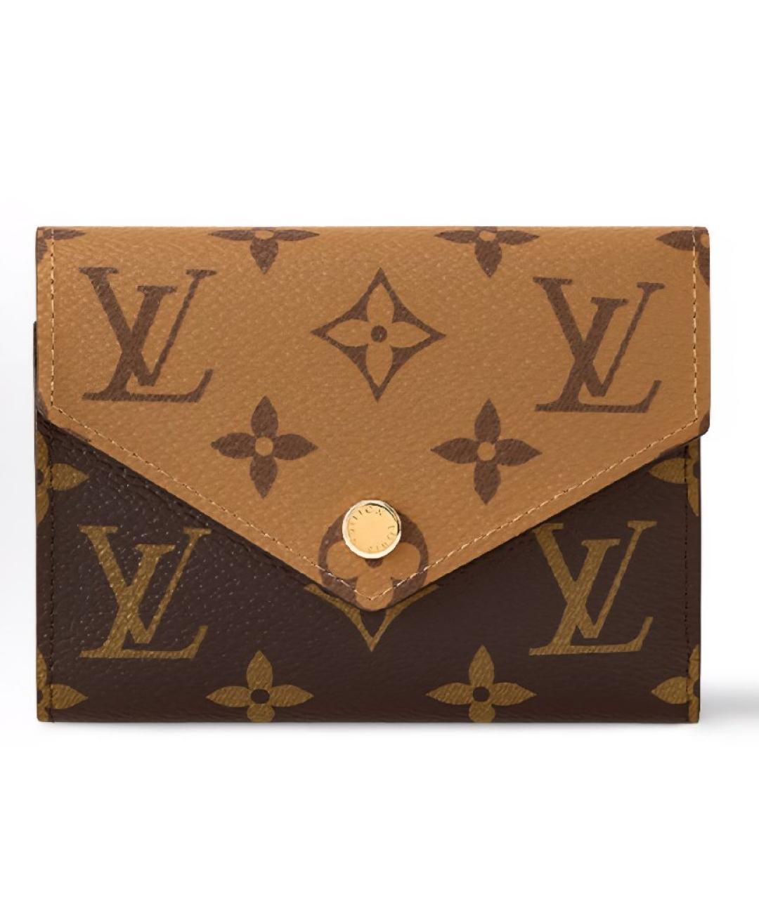 LOUIS VUITTON Коричневый кошелек, фото 5