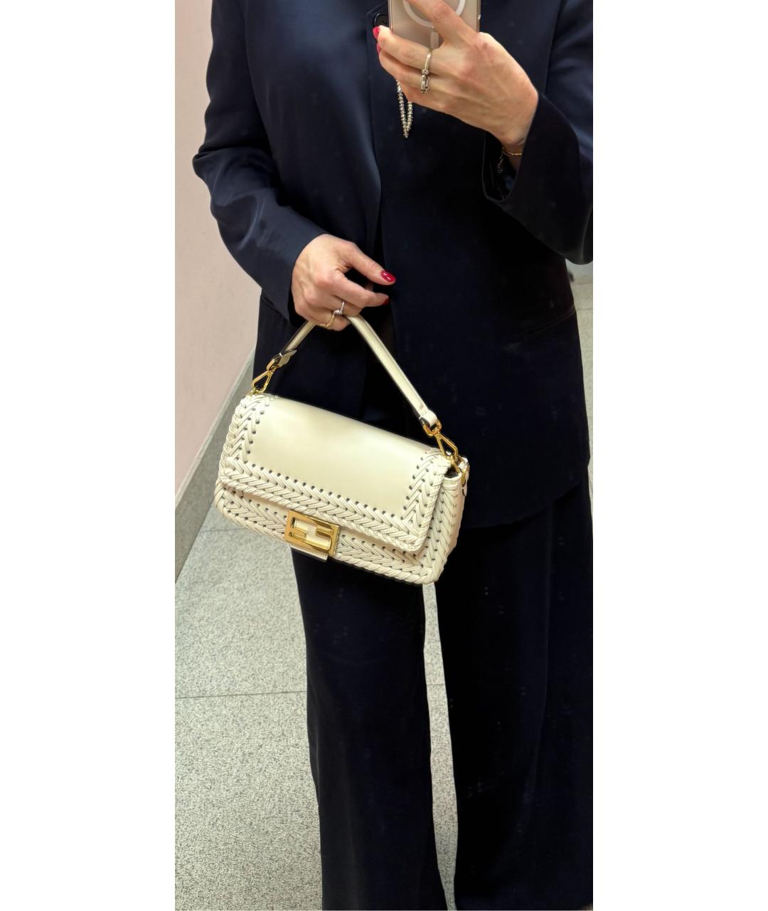 FENDI Кожаная сумка через плечо, фото 6