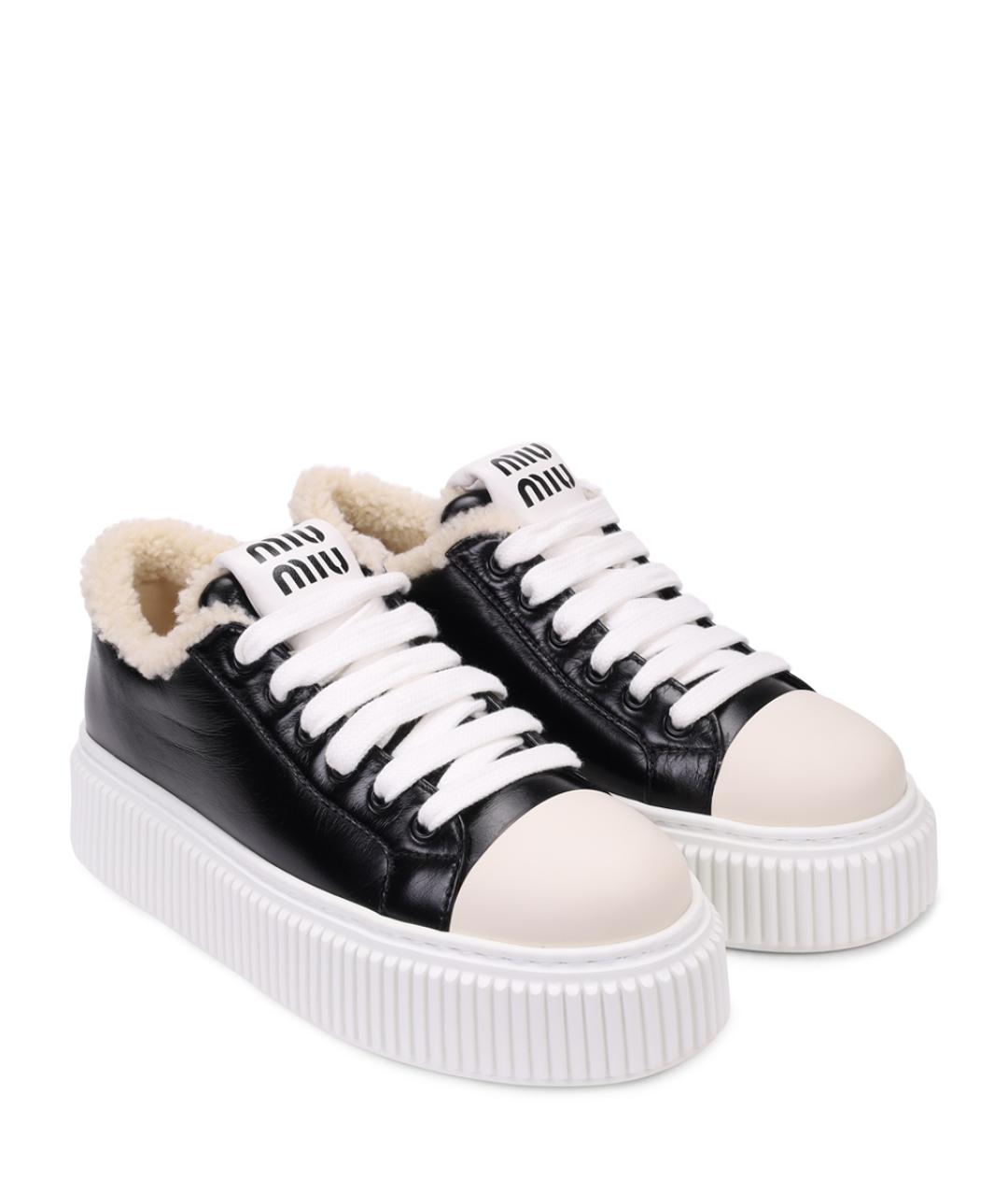 MIU MIU Черные кеды, фото 2