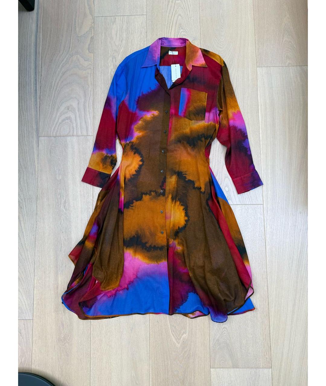 DRIES VAN NOTEN Мульти хлопковое повседневное платье, фото 6
