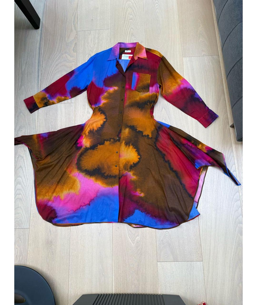 DRIES VAN NOTEN Мульти хлопковое повседневное платье, фото 3