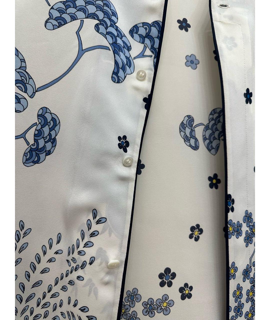 RED VALENTINO Белый шелковый костюм с брюками, фото 3