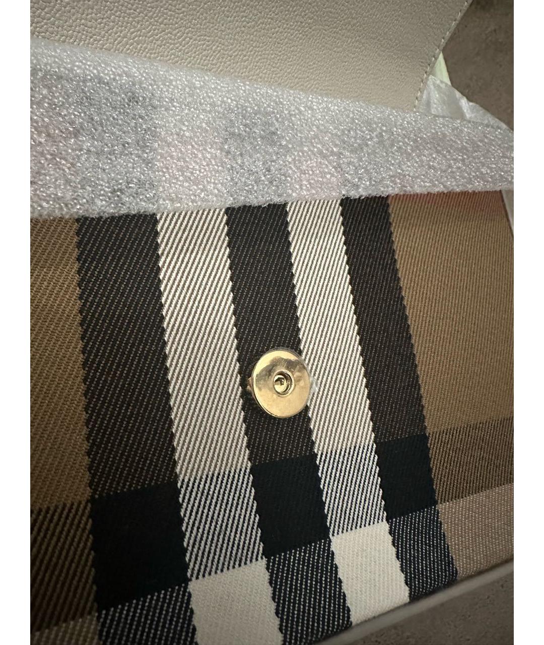 BURBERRY Бежевая кожаная сумка через плечо, фото 6