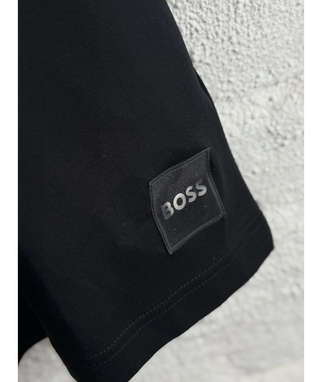 HUGO BOSS Черная хлопковая футболка, фото 6