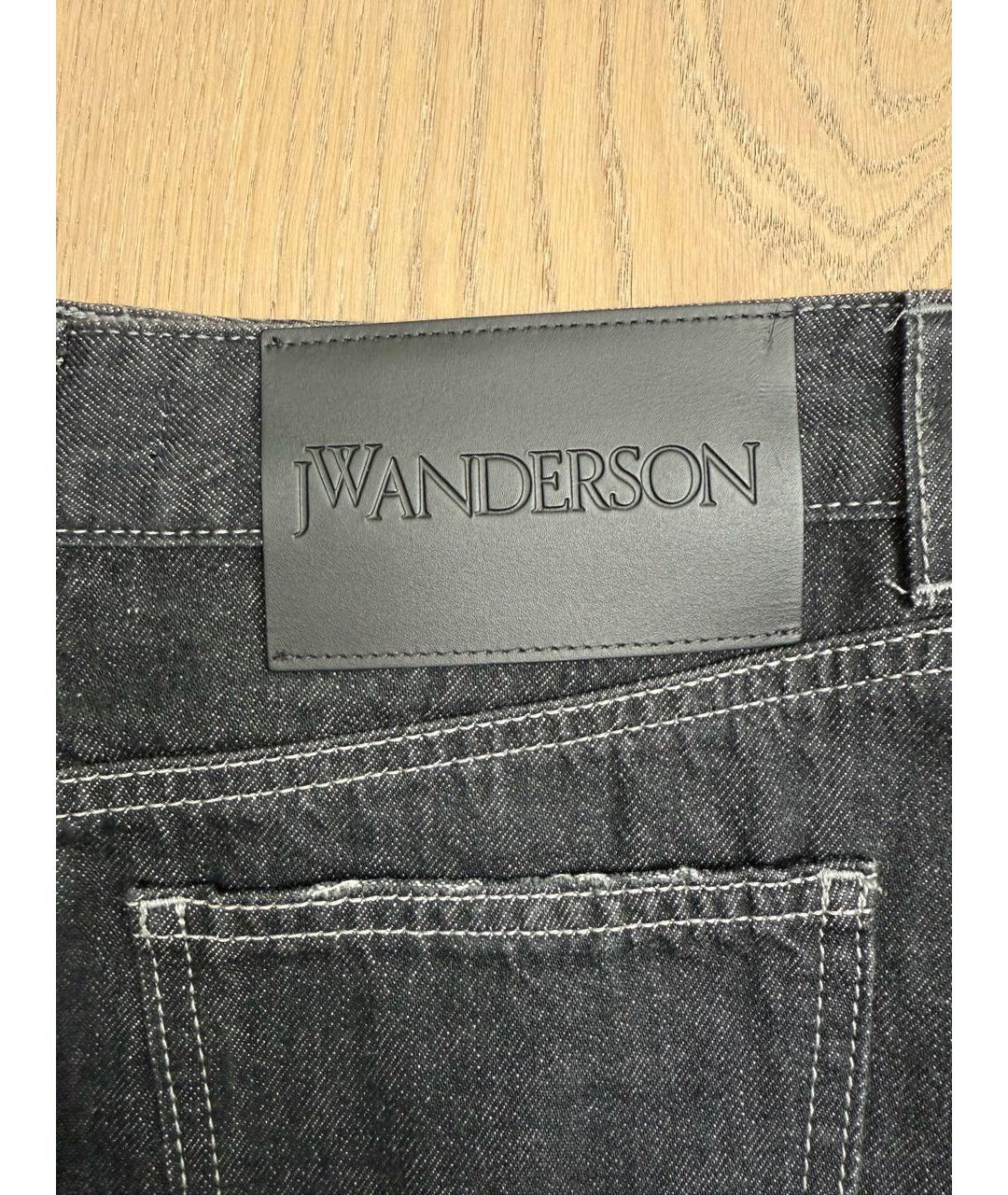 J.W.ANDERSON Антрацитовая хлопковая юбка мини, фото 8