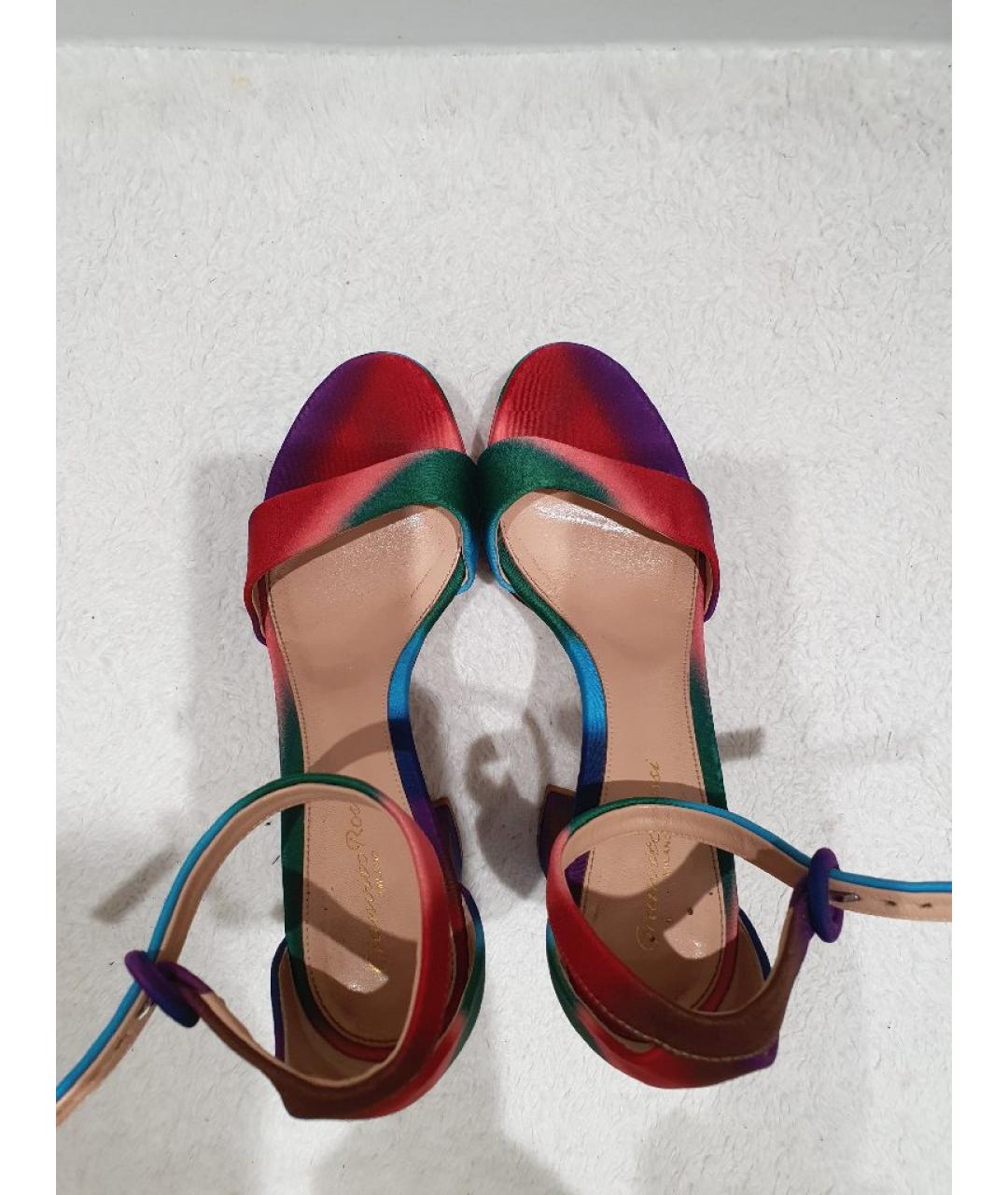 GIANVITO ROSSI Мульти текстильные босоножки, фото 3