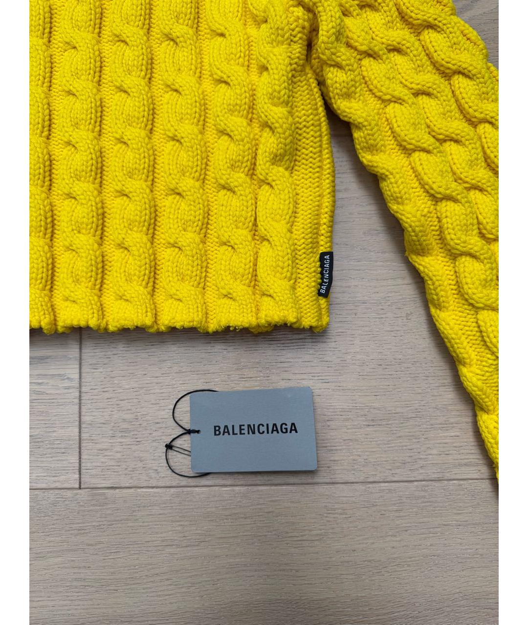 BALENCIAGA Желтый джемпер / свитер, фото 4