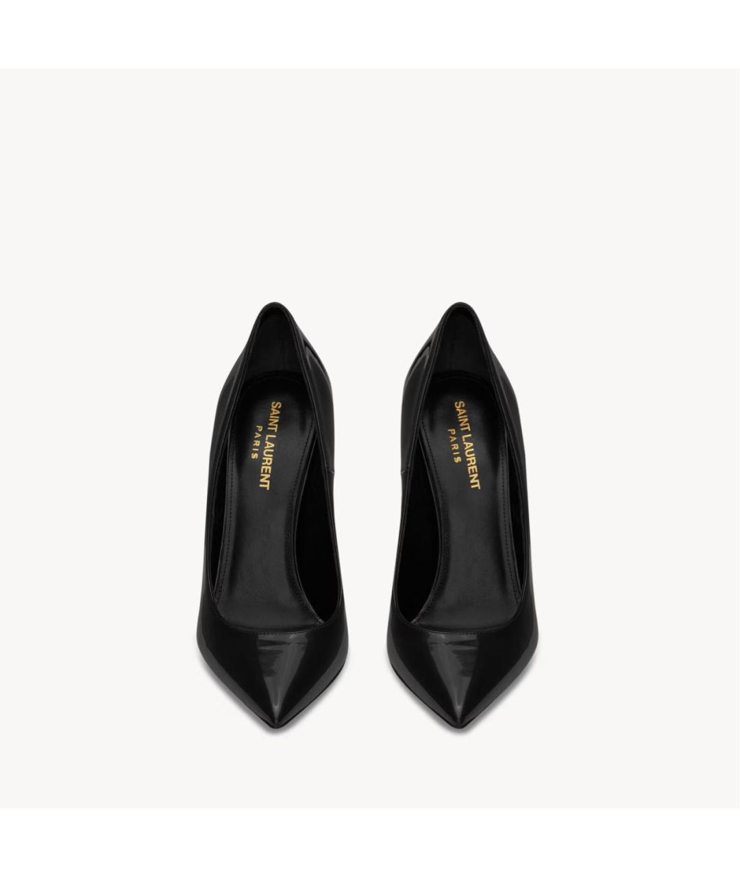 SAINT LAURENT Черные туфли из лакированной кожи, фото 2