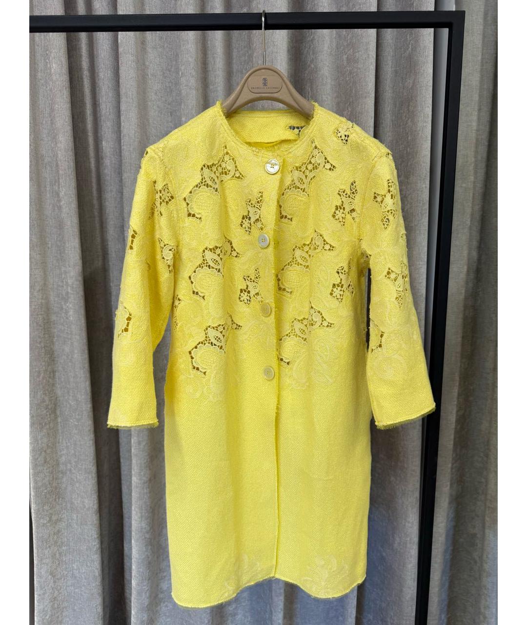 ERMANNO SCERVINO Желтое пальто, фото 2