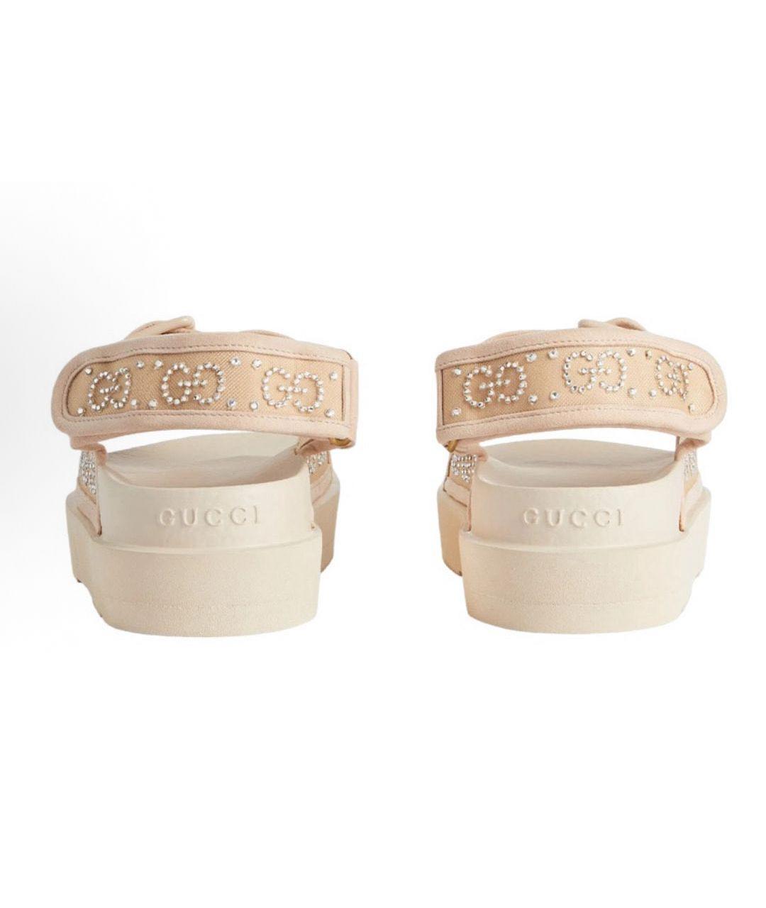 GUCCI Бежевые сандалии, фото 2
