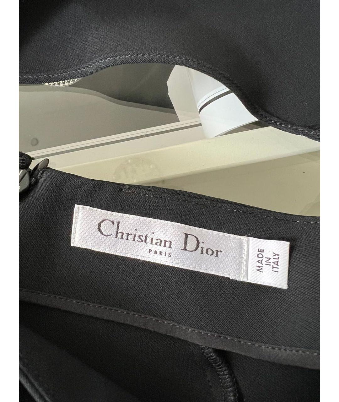 CHRISTIAN DIOR Черное шелковое платье, фото 3