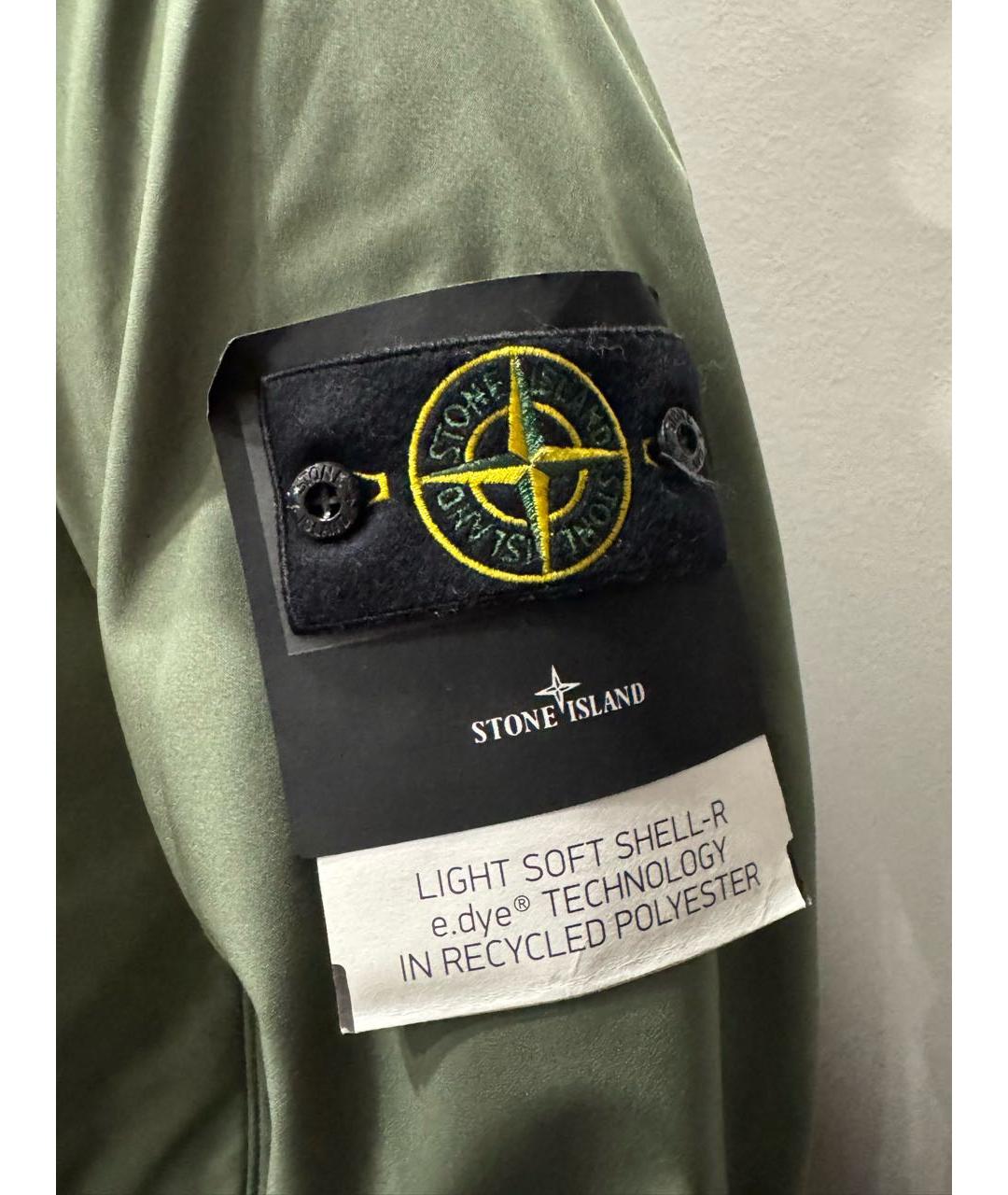 STONE ISLAND Зеленая полиэстеровая куртка, фото 8