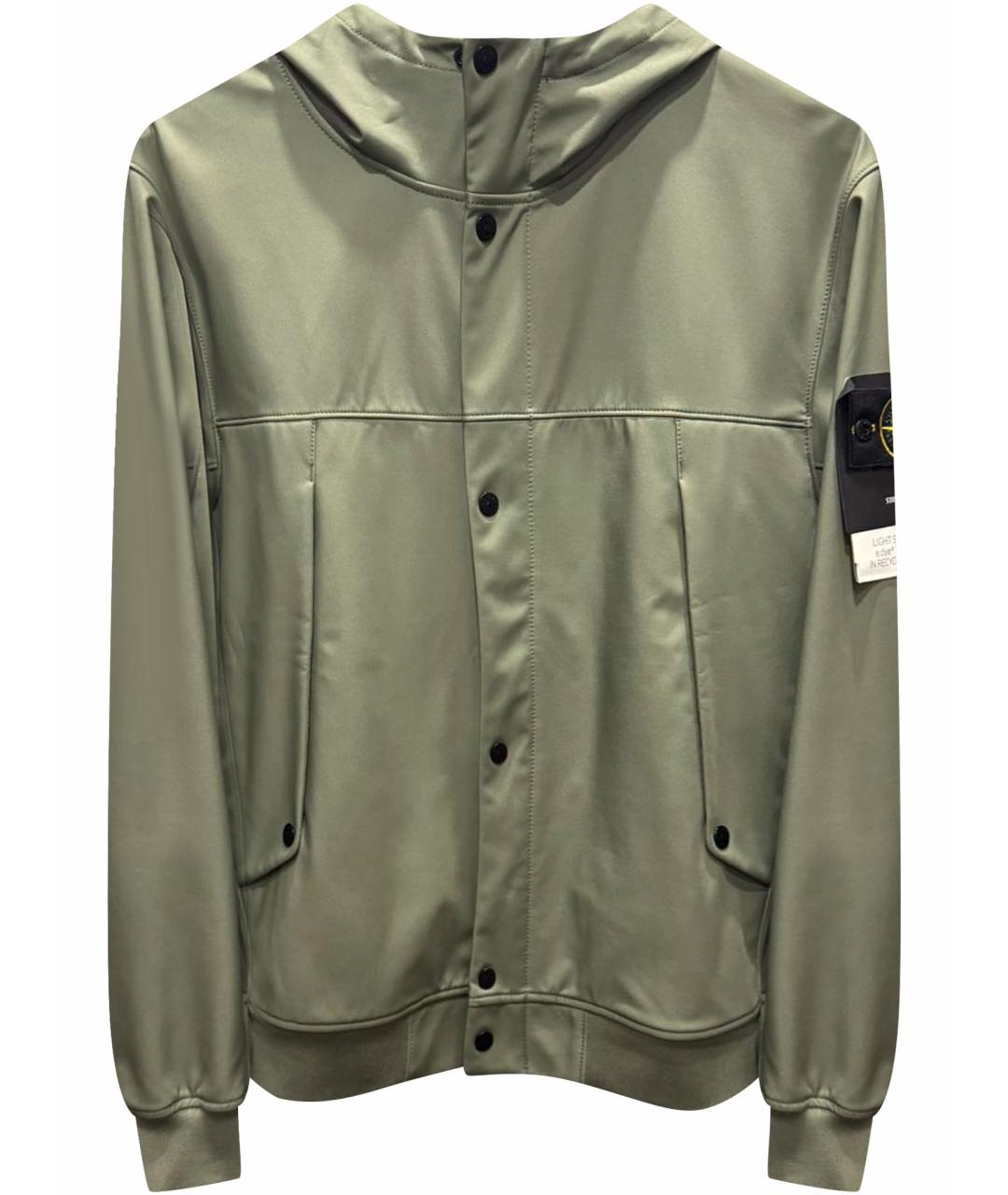STONE ISLAND Зеленая полиэстеровая куртка, фото 1