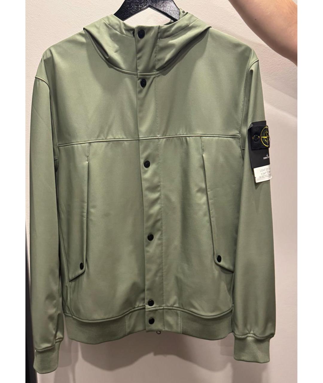 STONE ISLAND Зеленая полиэстеровая куртка, фото 9