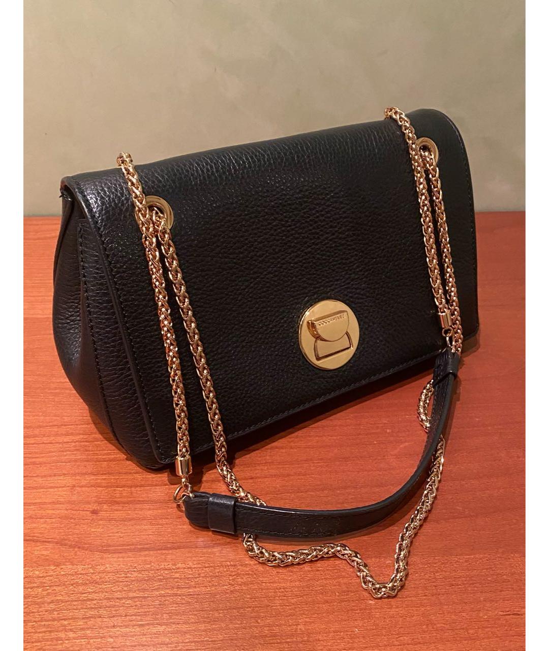 COCCINELLE Черная кожаная сумка через плечо, фото 9