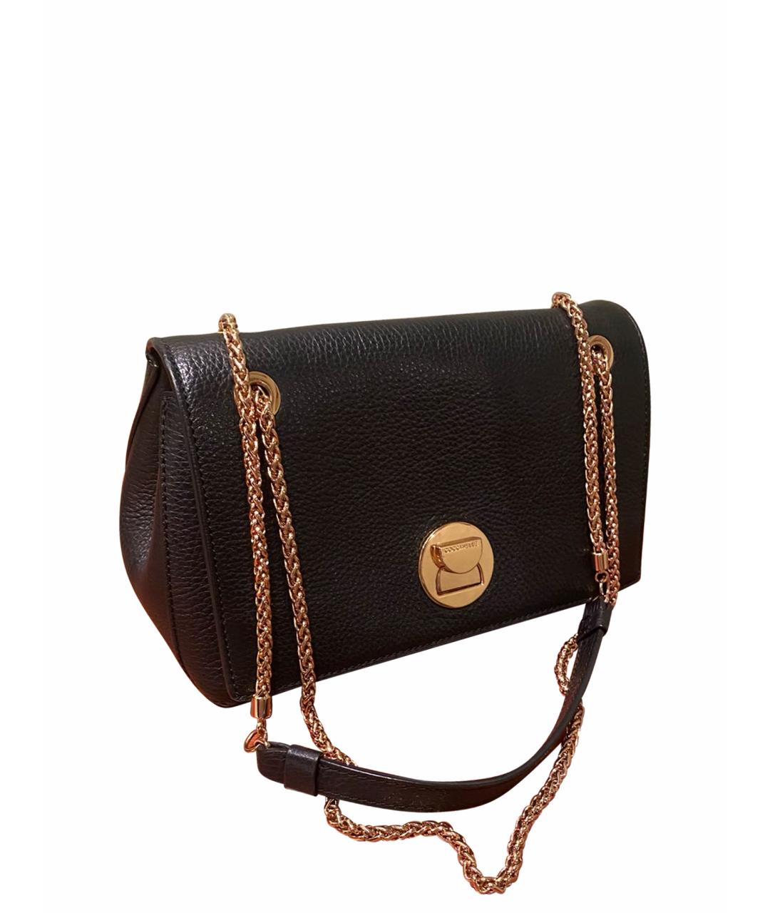 COCCINELLE Черная кожаная сумка через плечо, фото 1