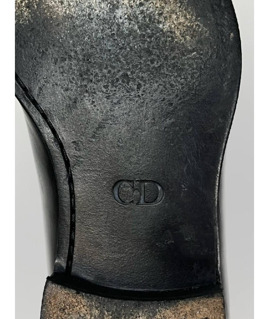 CHRISTIAN DIOR Черные кожаные сапоги, фото 4