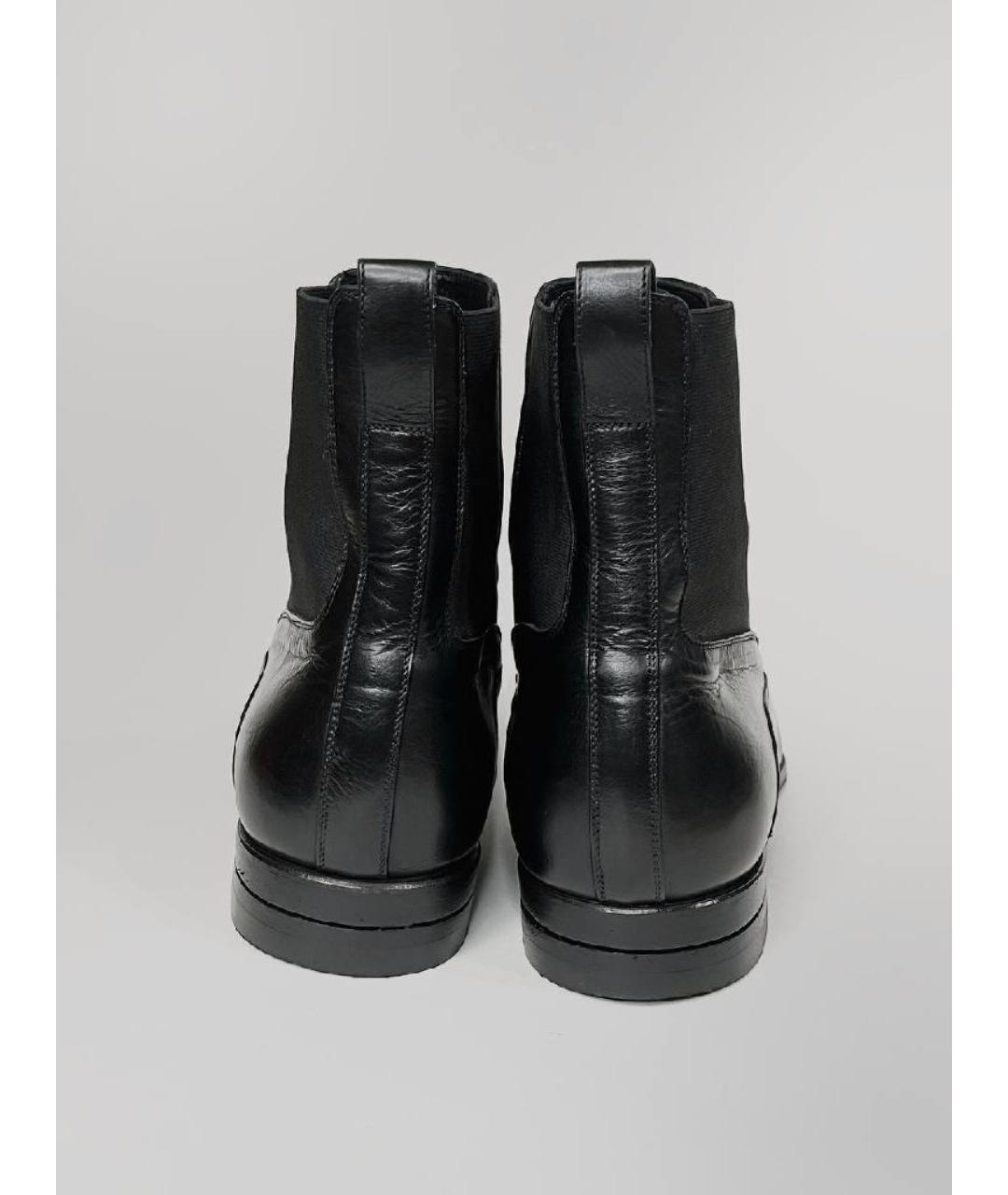 CHRISTIAN DIOR Черные кожаные сапоги, фото 2