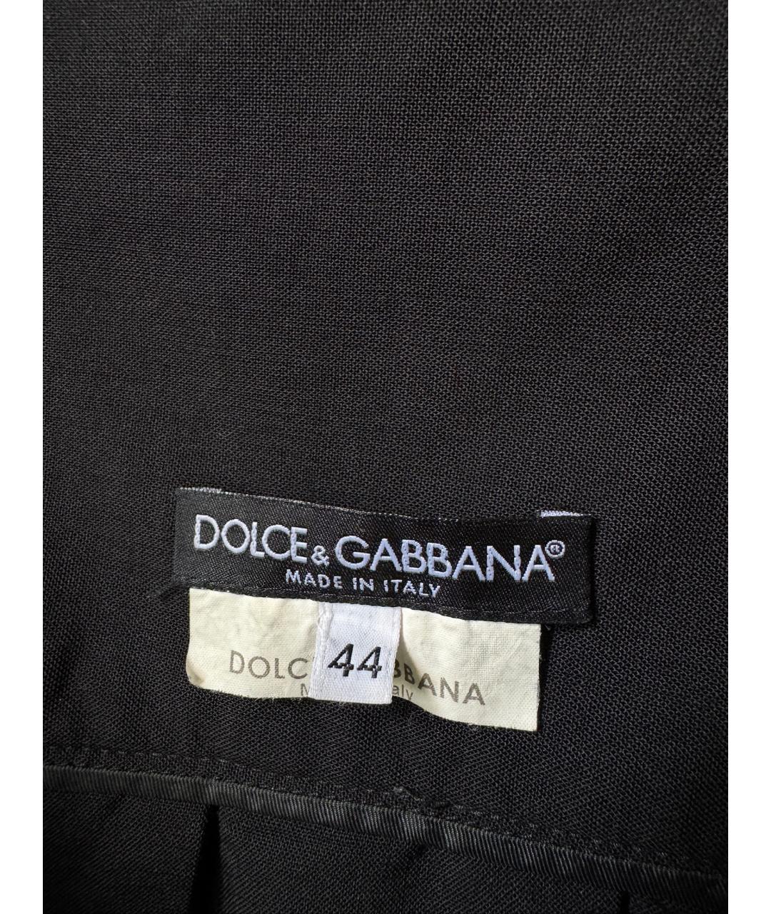 DOLCE&GABBANA Черная юбка мини, фото 7