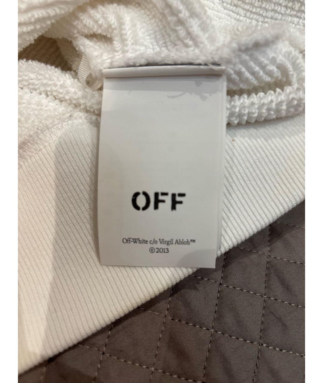 OFF-WHITE Белый хлопко-эластановый джемпер / свитер, фото 6