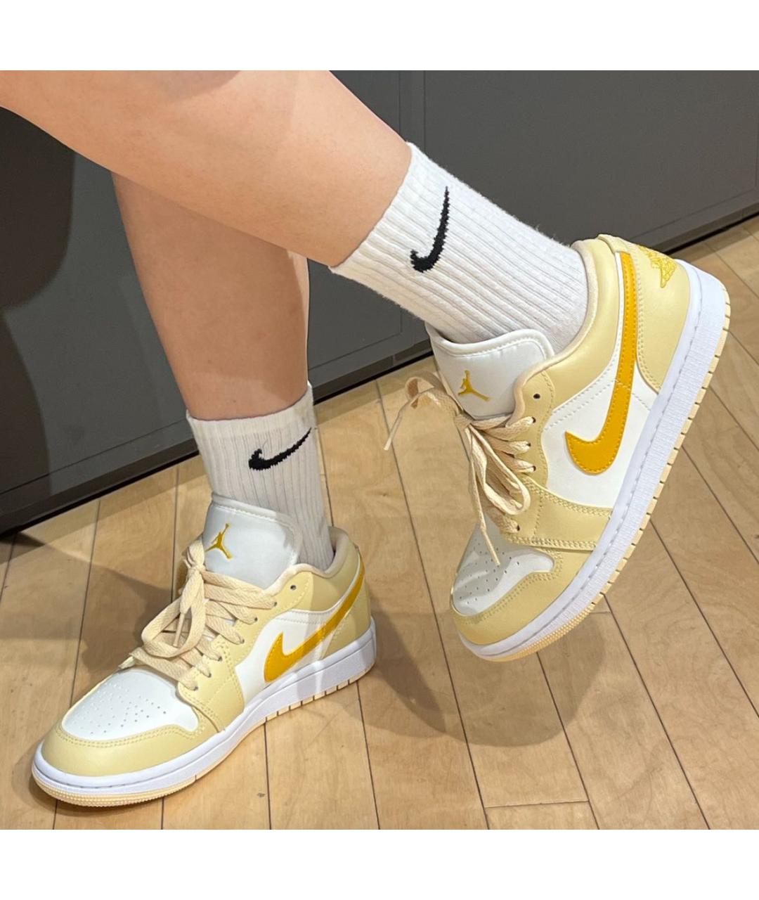 NIKE Желтые кожаные кеды, фото 2