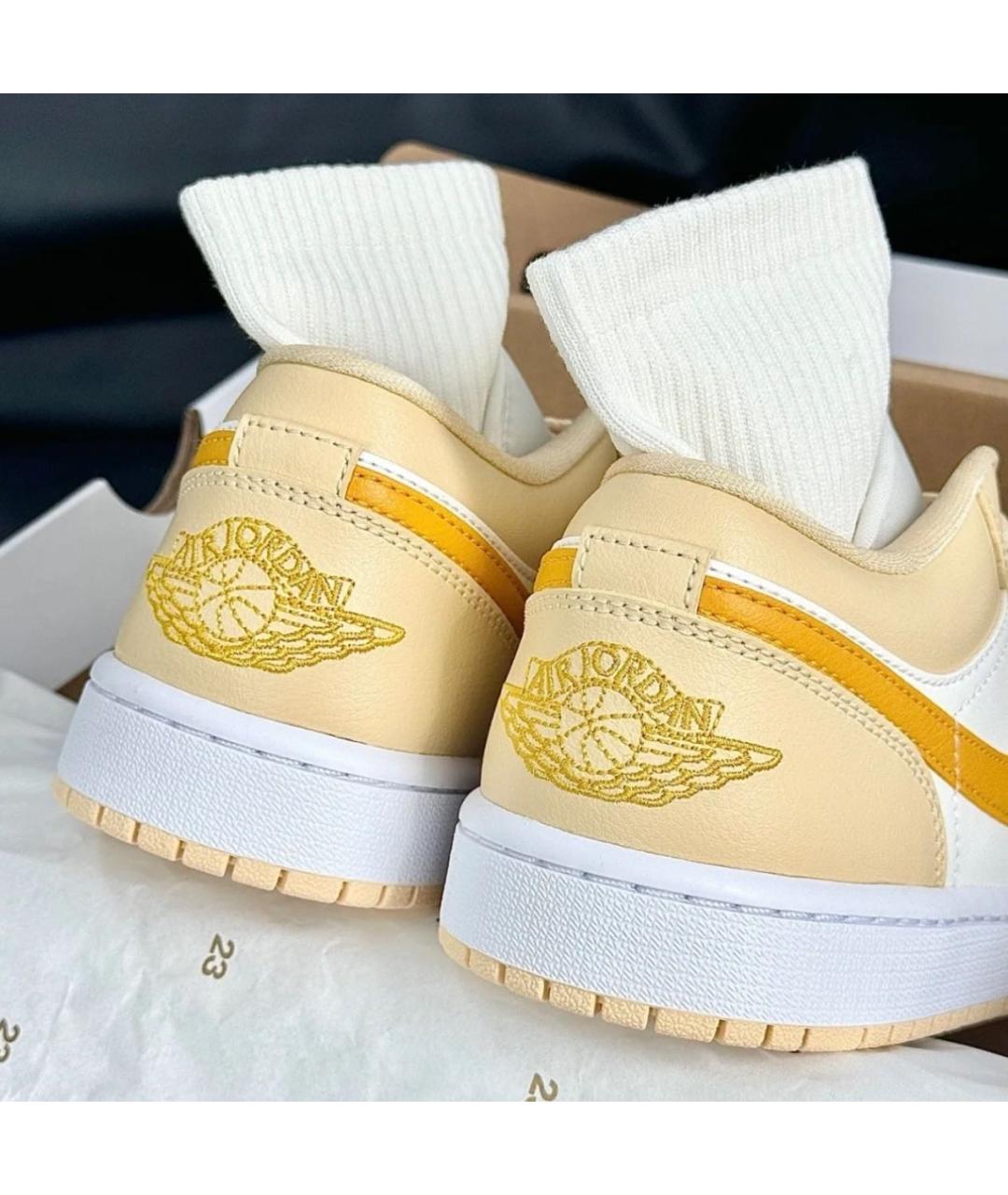 NIKE Желтые кожаные кеды, фото 3