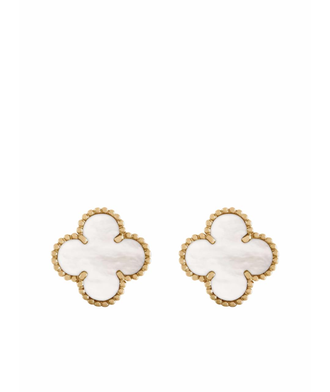 VAN CLEEF & ARPELS Белые серьги из желтого золота, фото 6