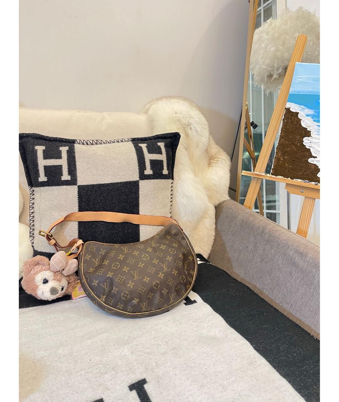 LOUIS VUITTON Коричневая кожаная сумка через плечо, фото 2