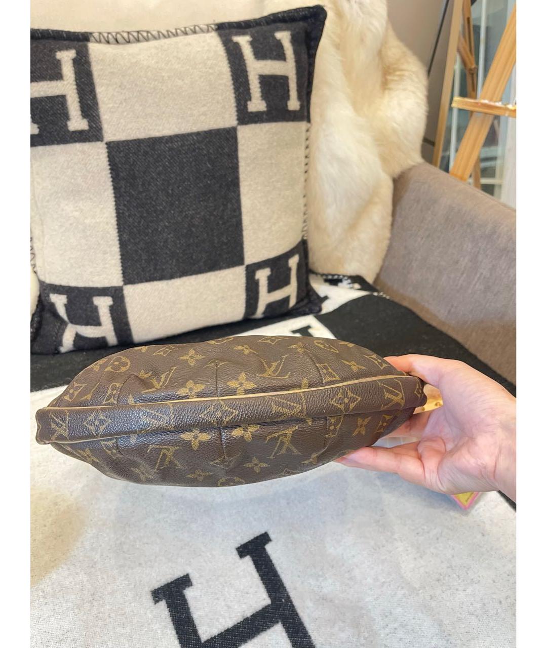 LOUIS VUITTON Коричневая кожаная сумка через плечо, фото 8