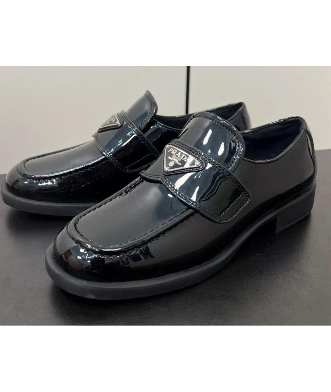 PRADA Черные кожаные лоферы, фото 2