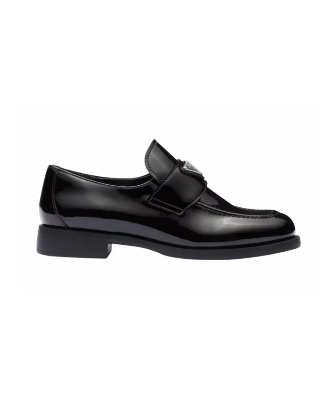 PRADA Черные кожаные лоферы, фото 1