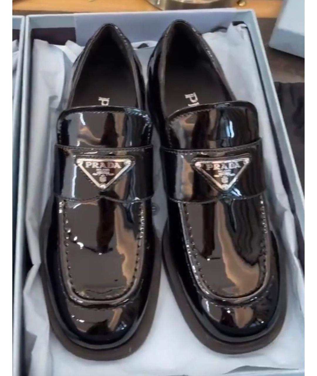 PRADA Черные кожаные лоферы, фото 3