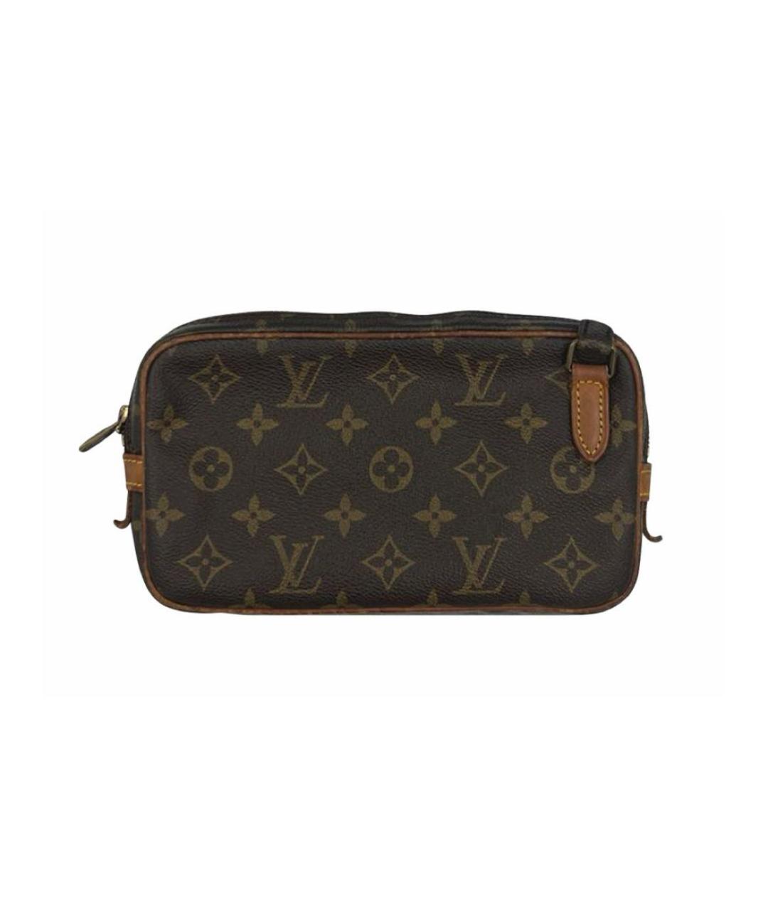 LOUIS VUITTON Коричневая кожаная сумка на плечо, фото 1