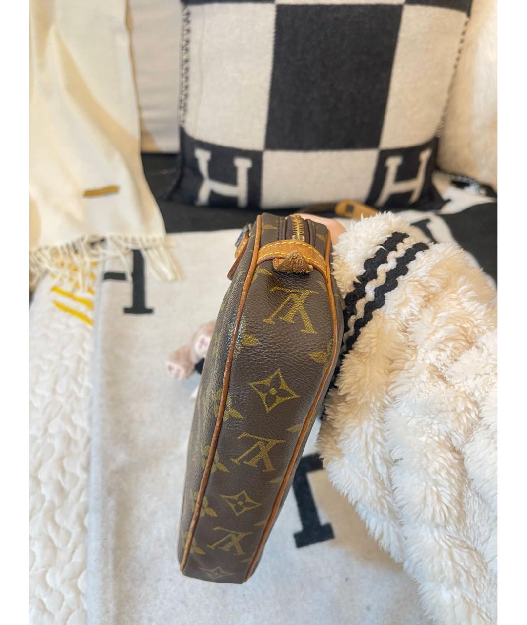 LOUIS VUITTON Коричневая кожаная сумка на плечо, фото 4
